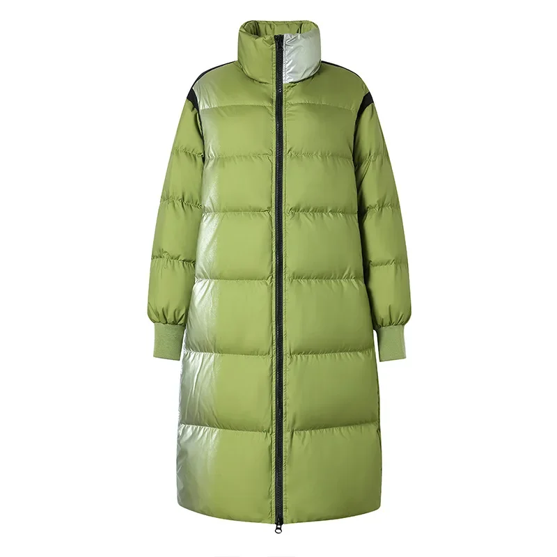 Winter New Down Jacket Women's Lengthened Style Fashion Trend Loose Gradient Technology White Duck Down Thick Warmth Coat