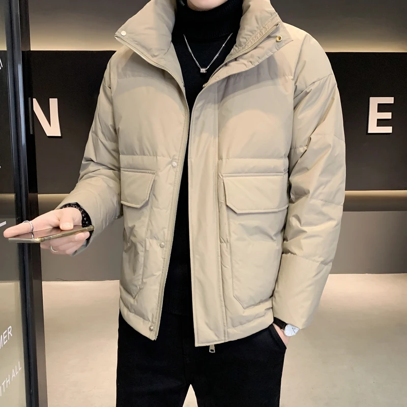 Casual Fashion Thick Warm Men's Down Jacket Winter Windbreaker Street Jacket Men's Clothing