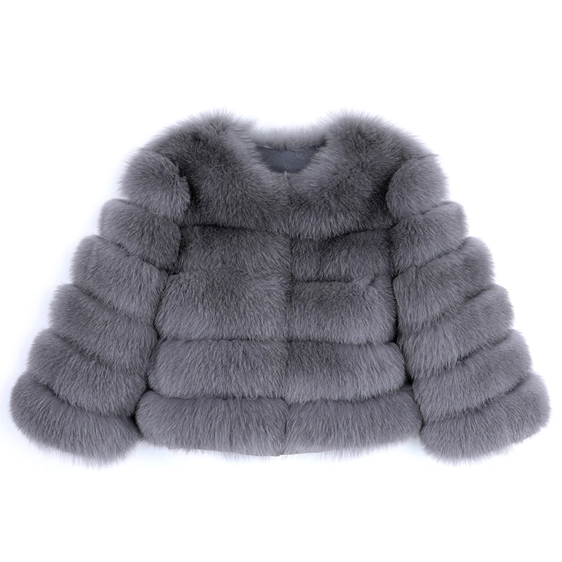 Winter Women's Real Fox Fur Coat Natural Fur Coat ...