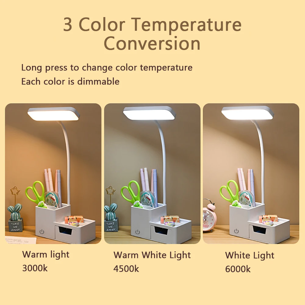 LED Table Desk Lamps Eye Protection Reading Night ...