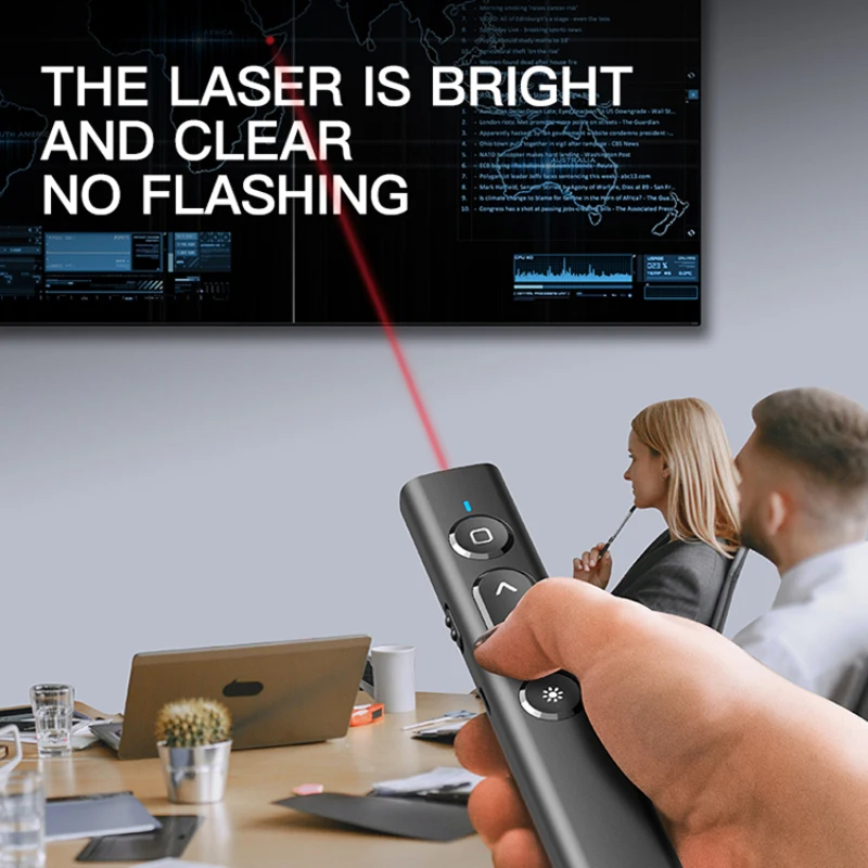 Wireless Presentation Tool: Rechargeable, PowerPoint Red Light Pointer, Remote Control for Smooth Presentations