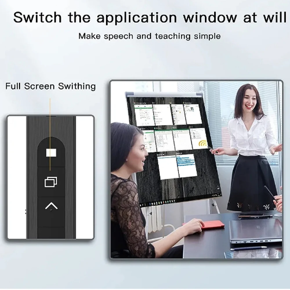 Wireless Page Turner: Remote Control Presentation Pen, PowerPoint Clicker, USB Rechargeable