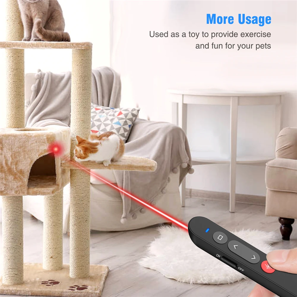 Air Mouse Remote Control: Wireless Presenter with Laser Pointer & Page Turner for PPT