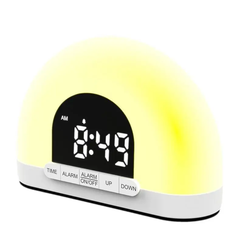 Smart Sleep Wake-up Light Sleep Better Alarm Clocks 2 In 1 Toddler Sleep Training Clock For Table Travel Bedside Desktop