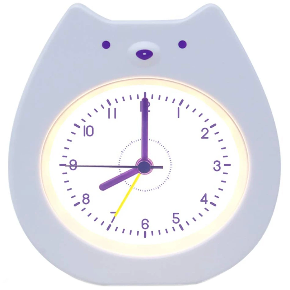 Kids Alarm Clock Children Sleep Training Clock Night Light Clocks For Kids Bedrooms With 1000Ah Battery Charging USB