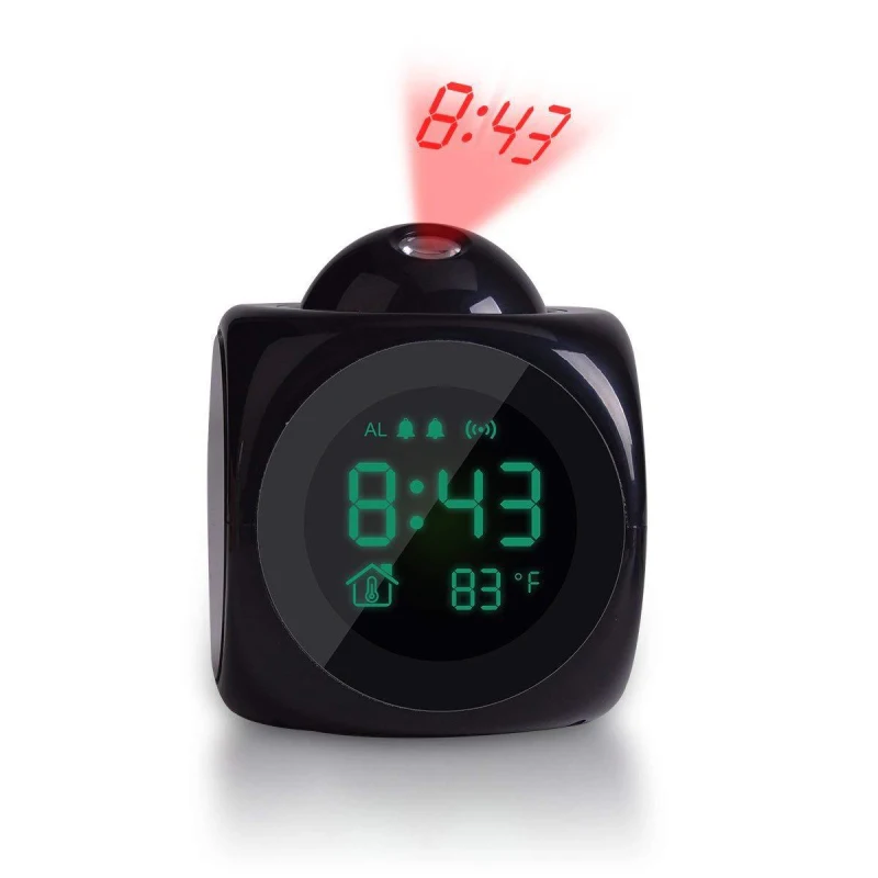 Portable Lcd Alarm Clock Usb Charging Desk Clock W...