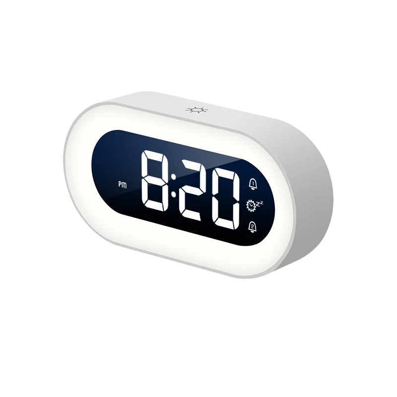 Automatic Alarm Clock Glowing Alarm Clock Time Numbers Unusual Electronic Home Decoration