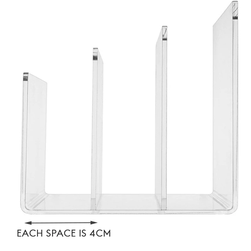 Desktop Sorting Organizer Compartment Acrylic File Rack Transparent File Sorter Desktop File Storage