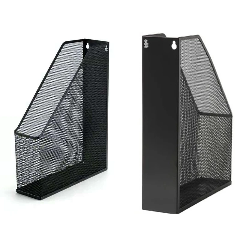 Wall-Mounted Wire Mesh Magazine Holder: Paper Book Document Storage, Shelf for Home and Office, Keep Your Reading Materials Organized