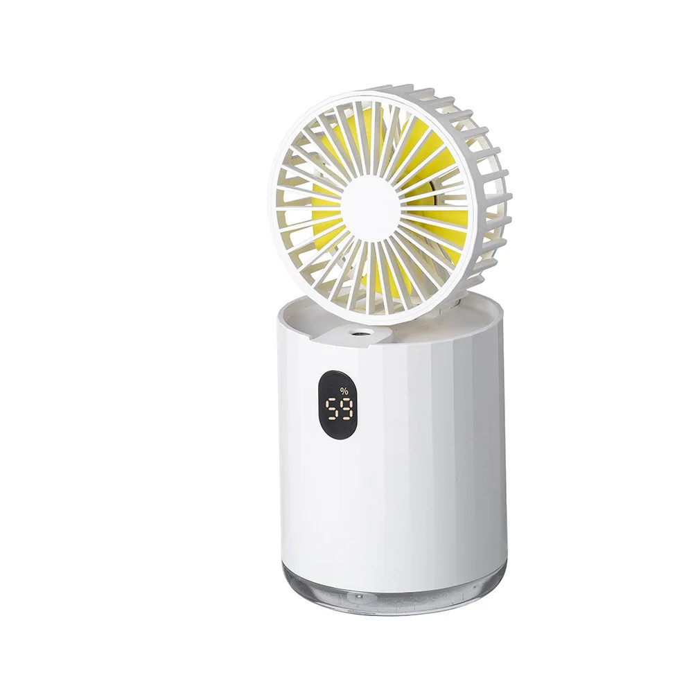 Spray Fan Usb Charging Humidification Moisturizing Mini Office Home Desktop Portable With Light Small Fan