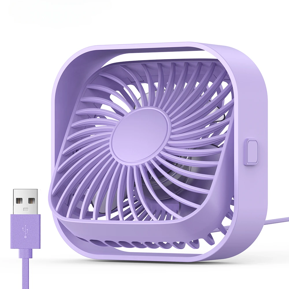 USB Desk Fan Mini Fan Portable 3-Speed Wind Small Cooling Fan 360° Rotatable Head For Home Office Table And Desktop