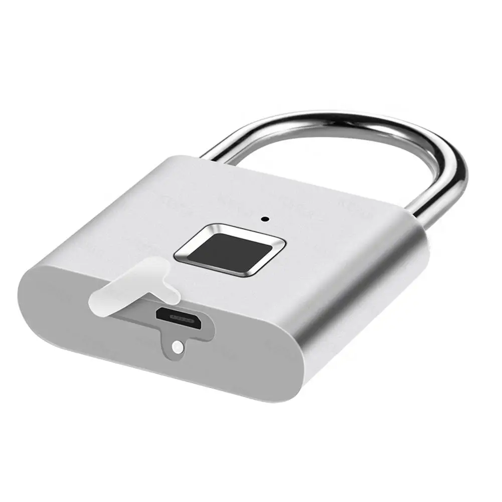 Fingerprint Padlock Ultra Light One Touch Open Fingerprint Lock With Usb Charging For Gym Locker School Locker Luggage Back