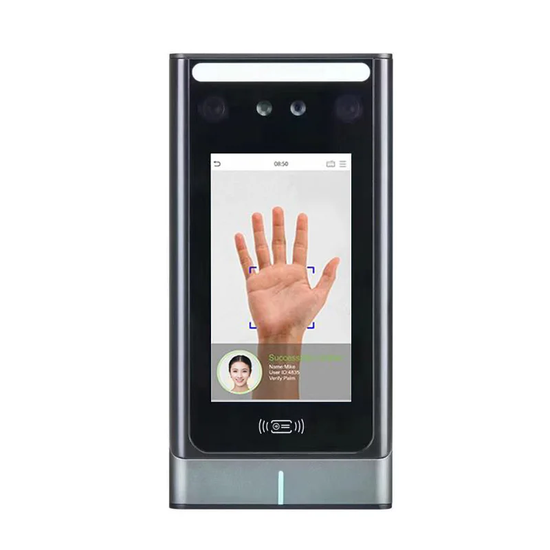Visible Light TCP/IP Face Palm Recognition Door Access Control System Employees Time Attendance Machine