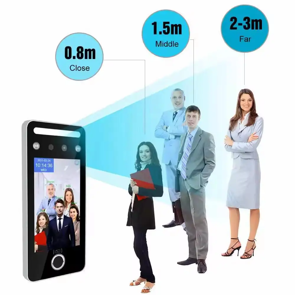 5-Inch HD Touch Screen Fingerprint Scanner Face Recognition AI Smart Wifi Access Control And Attendance Machine