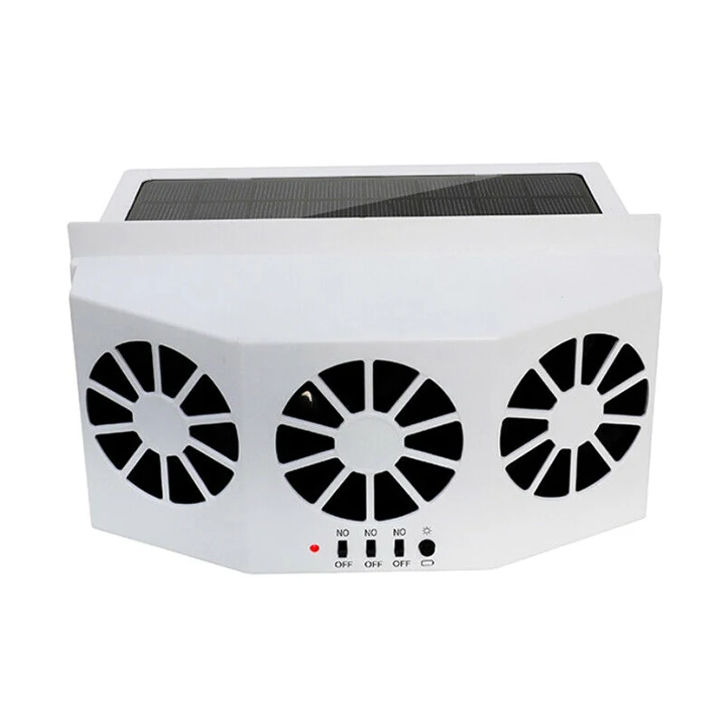 Portable Car Quiet Air Conditioner Solar Cooling Fan Auto Truck Vehicle Cooler Energy Saving Car Styling