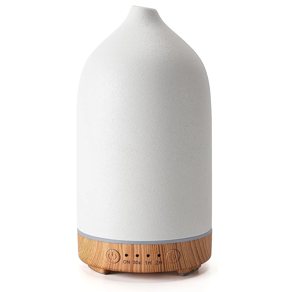 Essential Oil Diffuser Humidifiers Aromatherapy Diffuser Ceramic Wood Grain Diffusers Night Light Aroma For Home Office