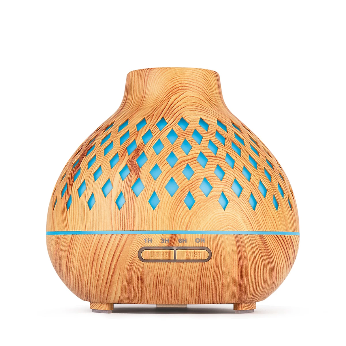 Aromatherapy Essential Oil Diffuser Wood Grain Remote Control Ultrasonic Air Humidifier Cool With Lights For Home