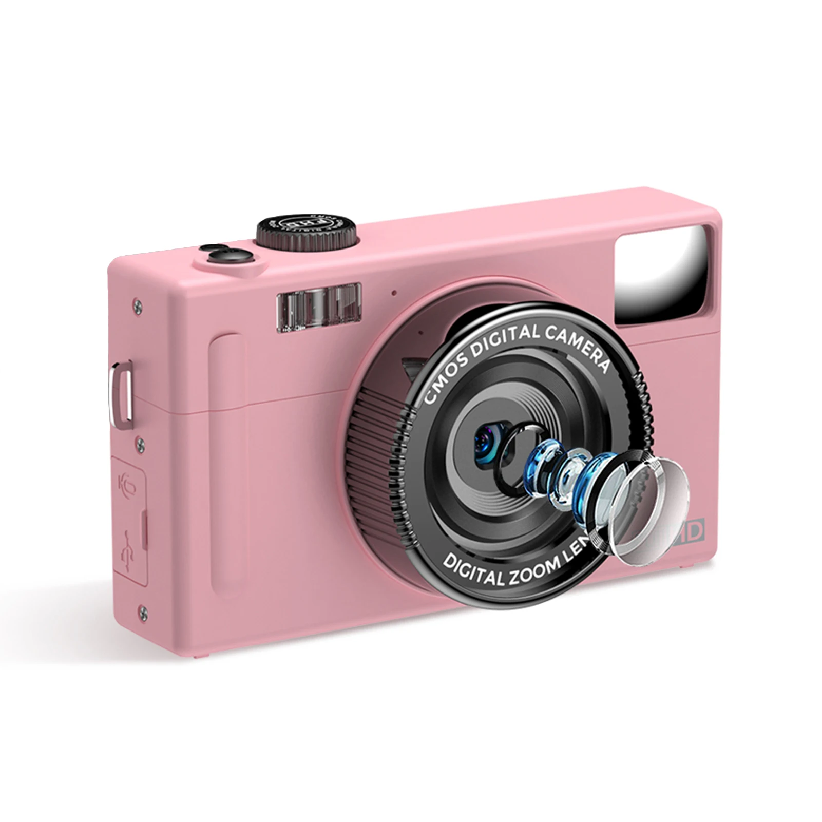 Digital Camera Video Camcorder 1080P 48MP 16X Digital Zoom Anti-Shake Beauty Face For Kids Teens Friends