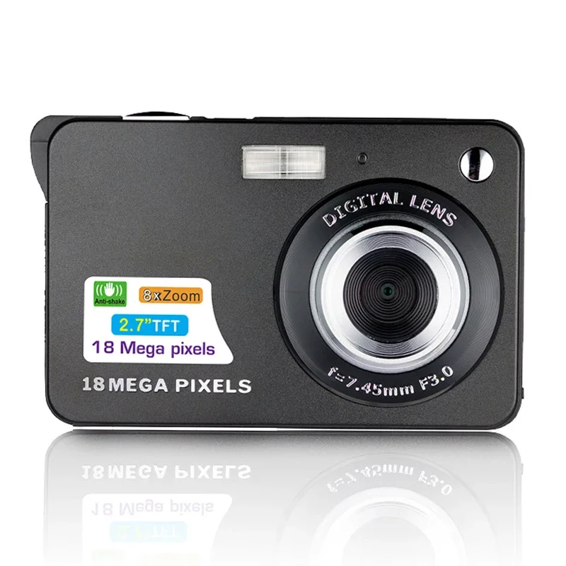 Digital Camera 18 Megapixel 8 Zoom Rechargeable Slim Pocket Digital Camera Portable Kid Vlogging Camera