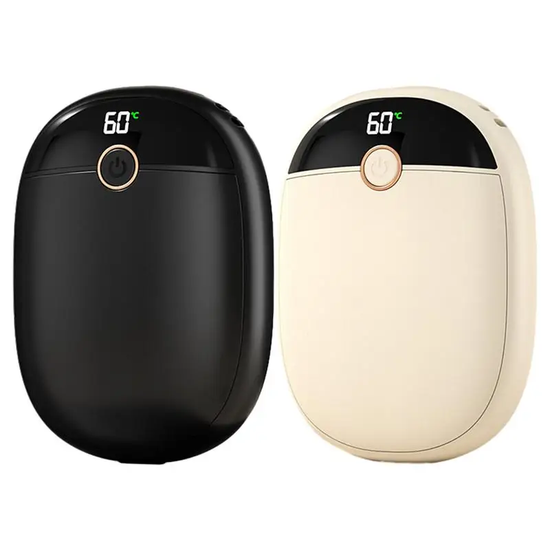 2 in 1 Hand Warmer Power Bank with Double Sided Heating Digital Display and Intelligent Temperature Control