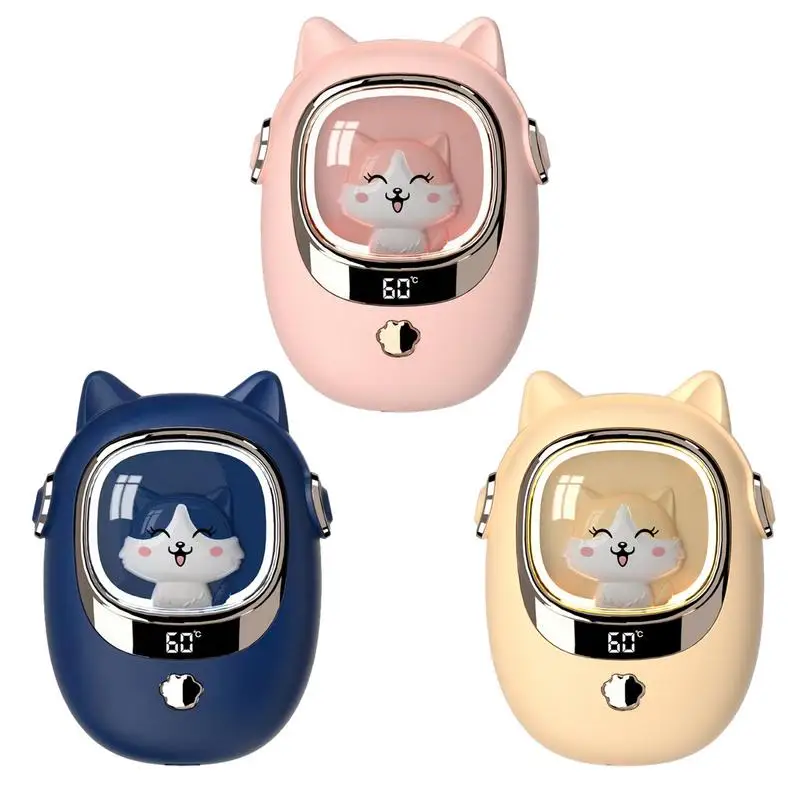 2 in 1 Portable Mini Hand Warmer USB Rechargeable Cartoon Pocket Mobile Power Bank