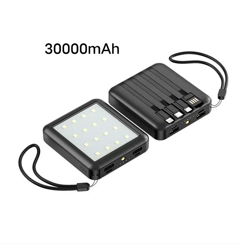 Multifunctional Mobile Power Bank - Fill Light, Night Light, Camping Light with Four Wires