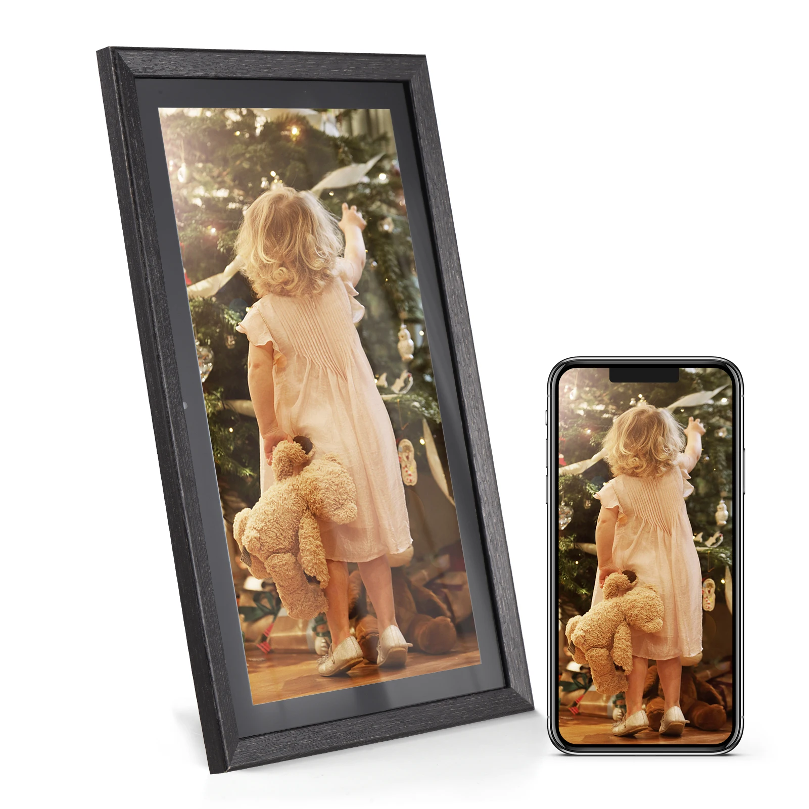 Large WiFi Digital Photo Frame Cloud Digital Picture Frame Wall Mountable 1920*1080 IPS Screen Touch Control