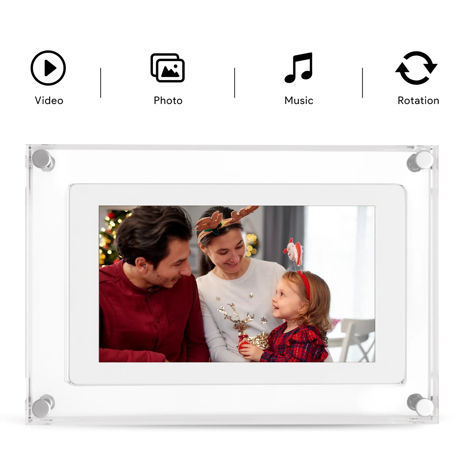 Cut Gift Digitial Photo Frame IPS Screen 1000amh B...