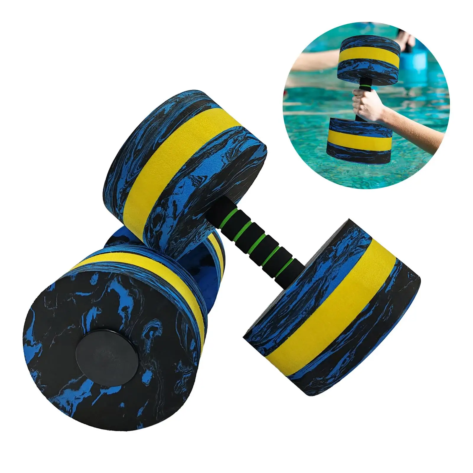 2 Pieces Aquatic Dumbbells Pool Dumbbells for Indo...