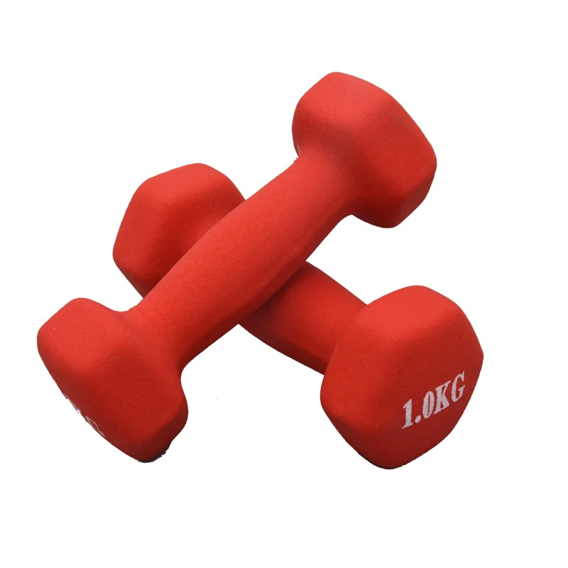 Dip Hexagonal Ladies Children's Fitness Household Small Hand Bone Bell Rubberized Dumbbell