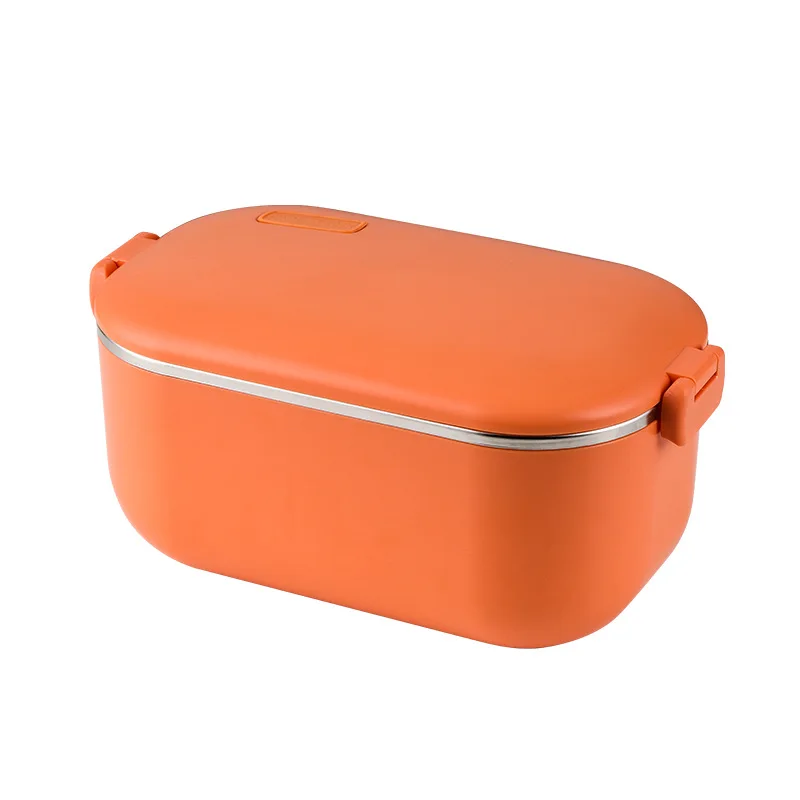 Plug-In Stainless Steel Heated Lunch Box Portable Water-Free Thickened Electric Heating Insulation