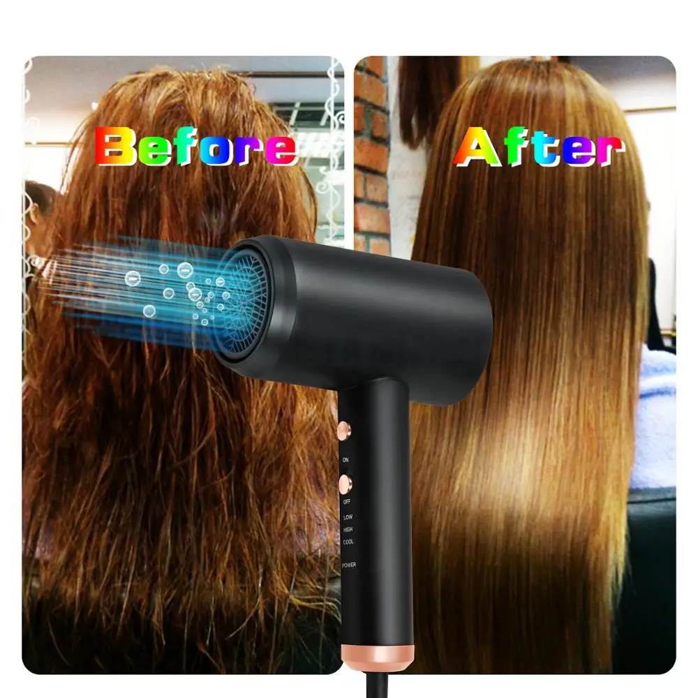 Professional Hair Dryer Foldable Hair Dryer Styling Tool With Diffuser Negative Ion Function Home Travel Mini Hair DryerPortable