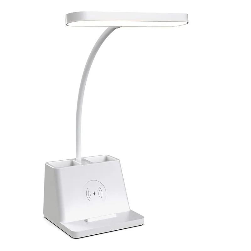 Table Lamps Desk Lamp With Wireless Charger White ...