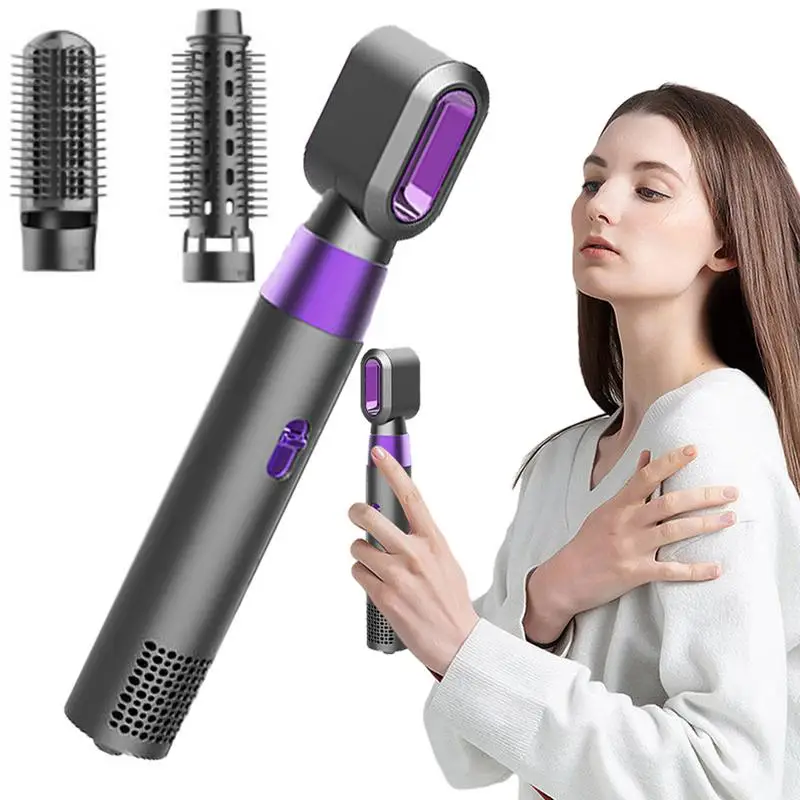 Travel Hair Dryer 5-in-1 Hair Styler Multi Styler Low Noise High Speed Salon Tools Thermo-Control Hot Air Blow Dryer