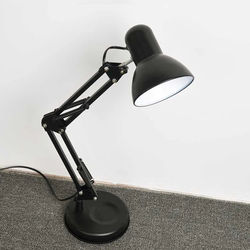 Long Swing Arm Adjustable Desk Lamps LED Table Lamp For Study Office Reading Night Light Bedside Bedroom