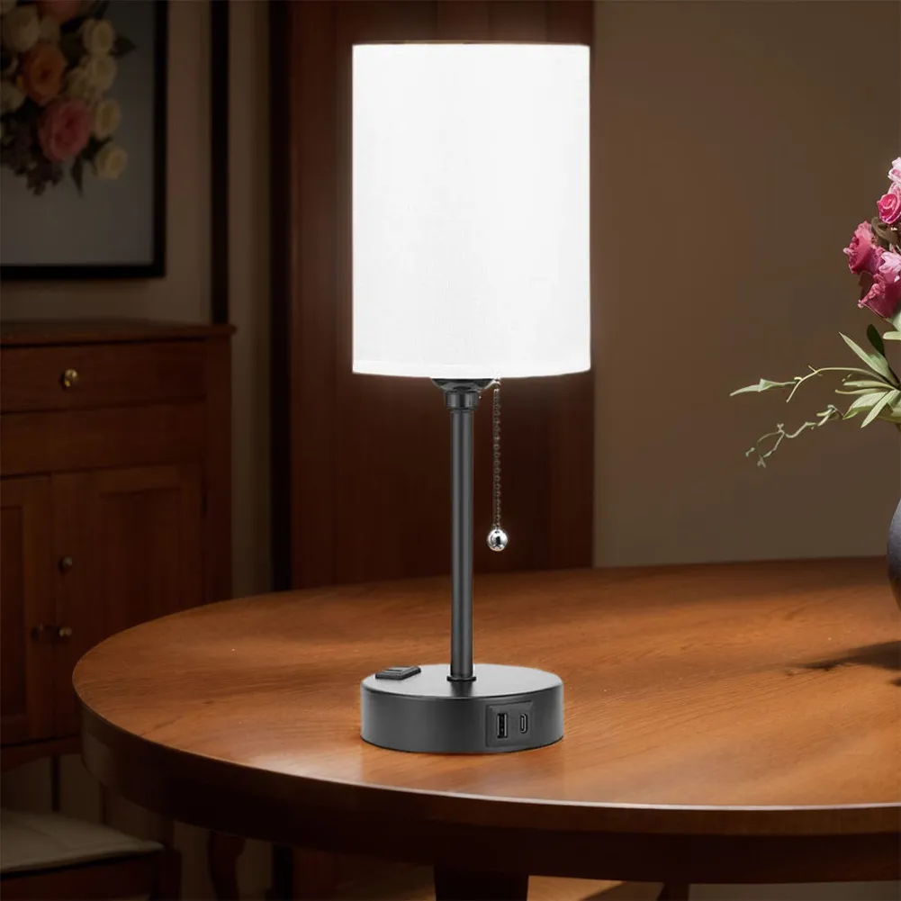 Table Lamps Dimmable Office 3 Color Temperatures - With USB Pull Chain Nightstand