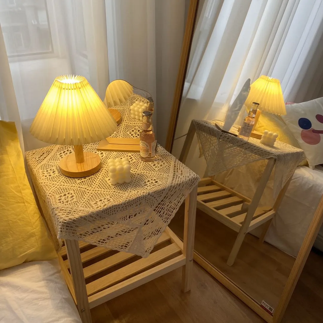 Table Lamps Desk Lamp Foldable Dimmable Lampshade For Beside Home Decor USB Power Light