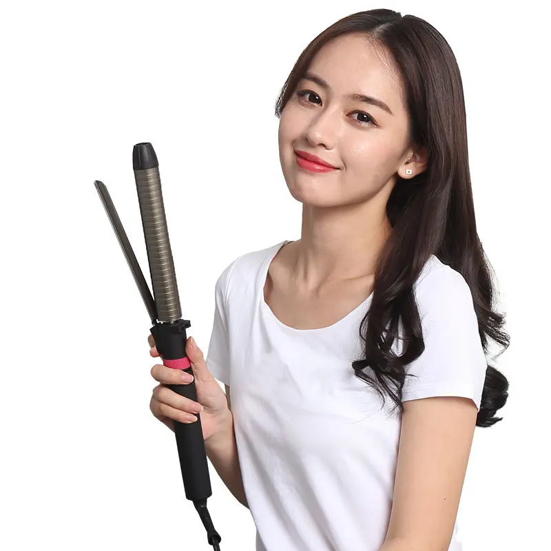 Professional Ceramic Hair Curler Rotating Curling Iron Wand LED Wand Curlers Hair Styling Tools