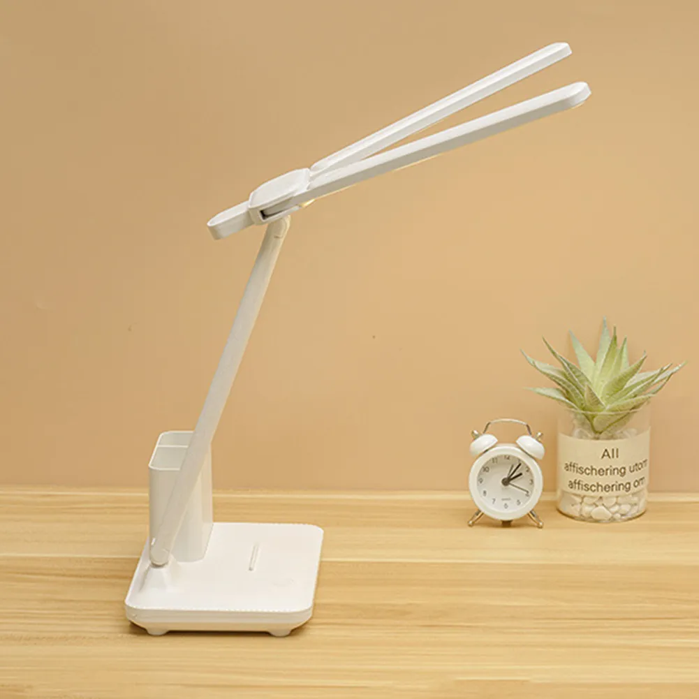 Desk Lamp LED Clip Dual/Single Head Flexible Gooseneck Touch Dimmable Plug-In USB Rechargeable