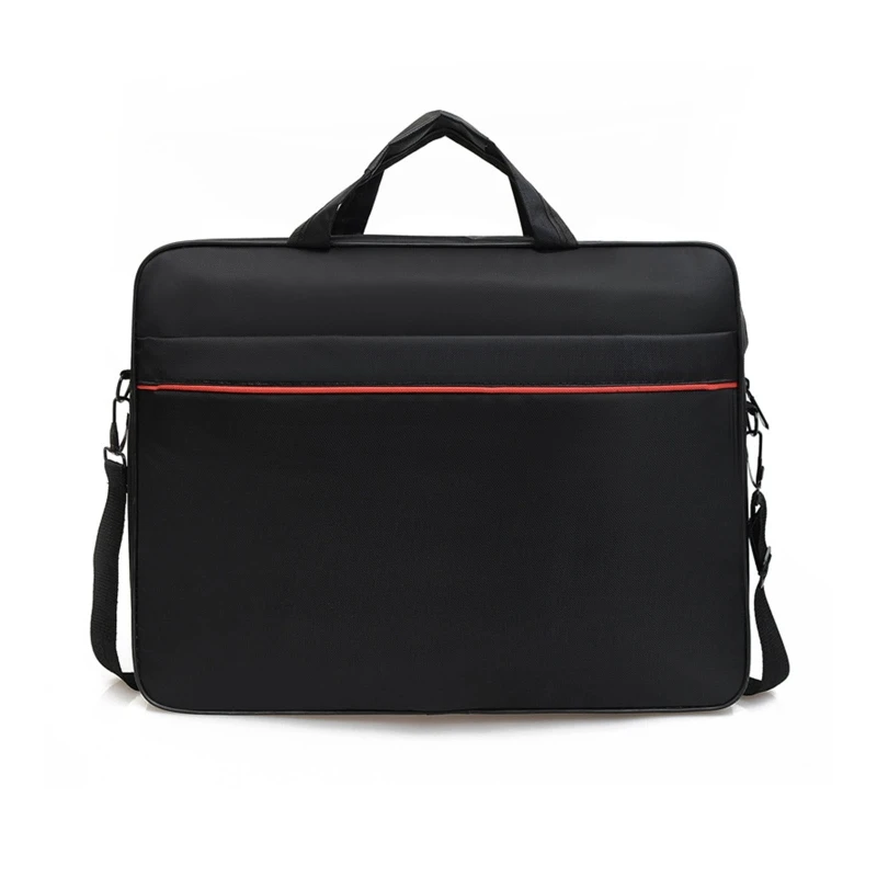 Minimalist Laptop Bag: Business & Home Office, Single Shoulder, Handheld Briefcase, Black Computer Carrier