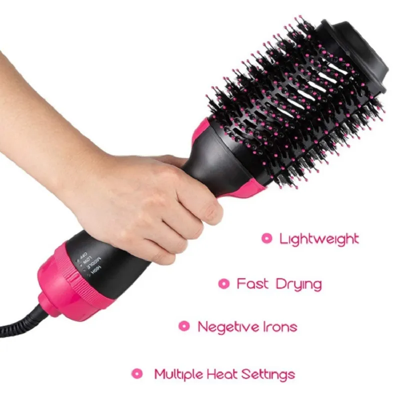 Four-In-One Hot Air Comb Multi-Functional Hair Curlers Negative Ion Hairdressing Comb