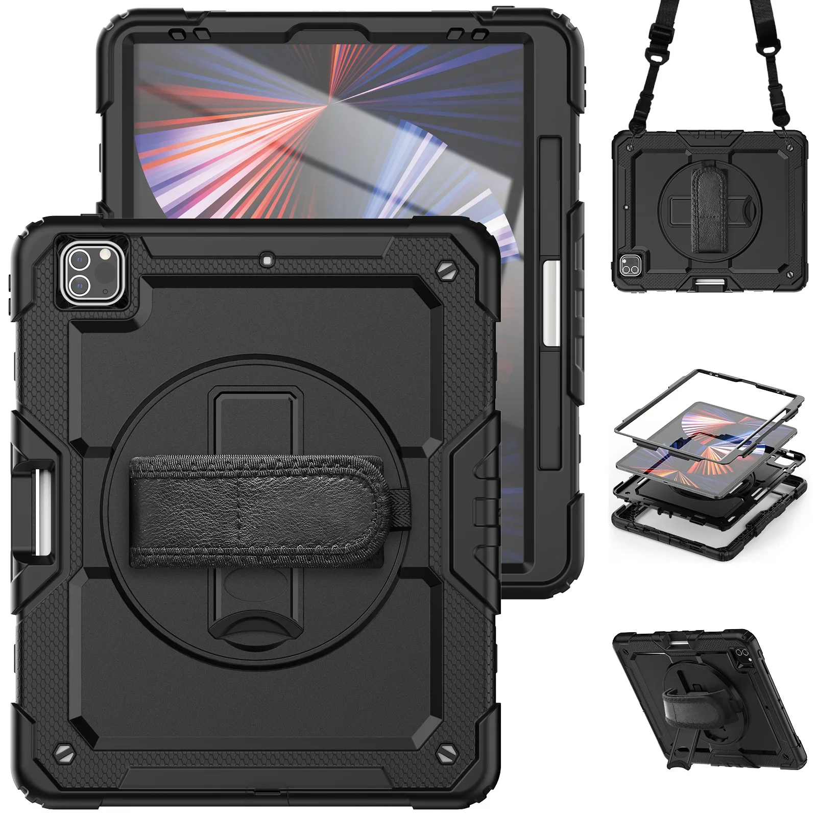 For iPad 12.9 inch Case Shockproof Stand Tablet Pr...