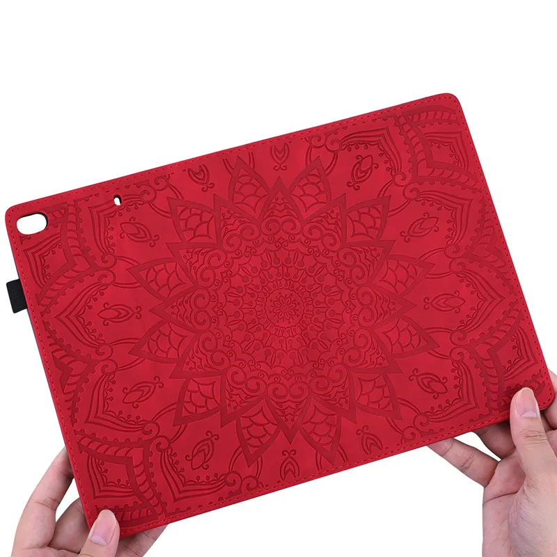 Suitable For Ipad 9.7inch Protective Case Embossed Leather Wallet Case Tablet With Magnetic Suction Function, Including Shock Absorption Technology