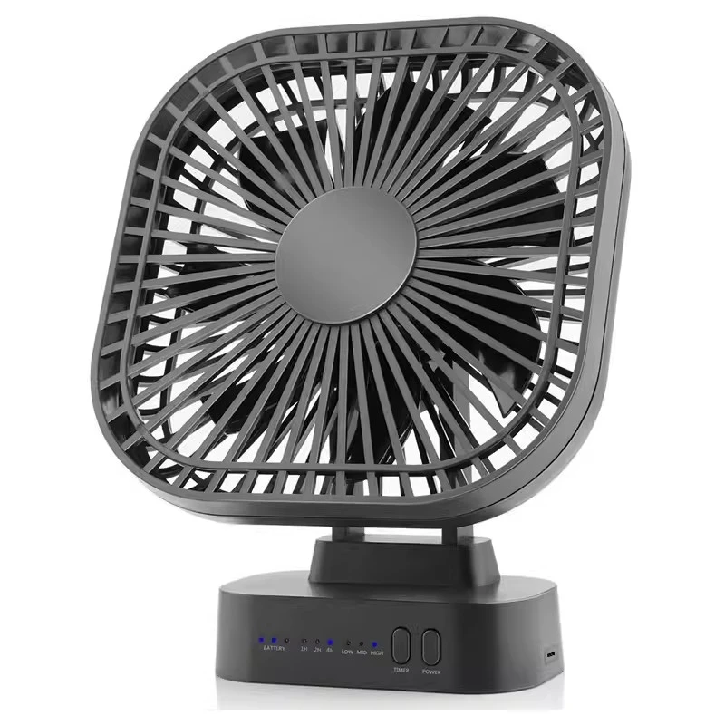 Portable Electric Fan Usb Rechargeable 3 Gear 5000mah Wireless Desktop Fan Magnet Design Cooling Air Circulator For Home Office