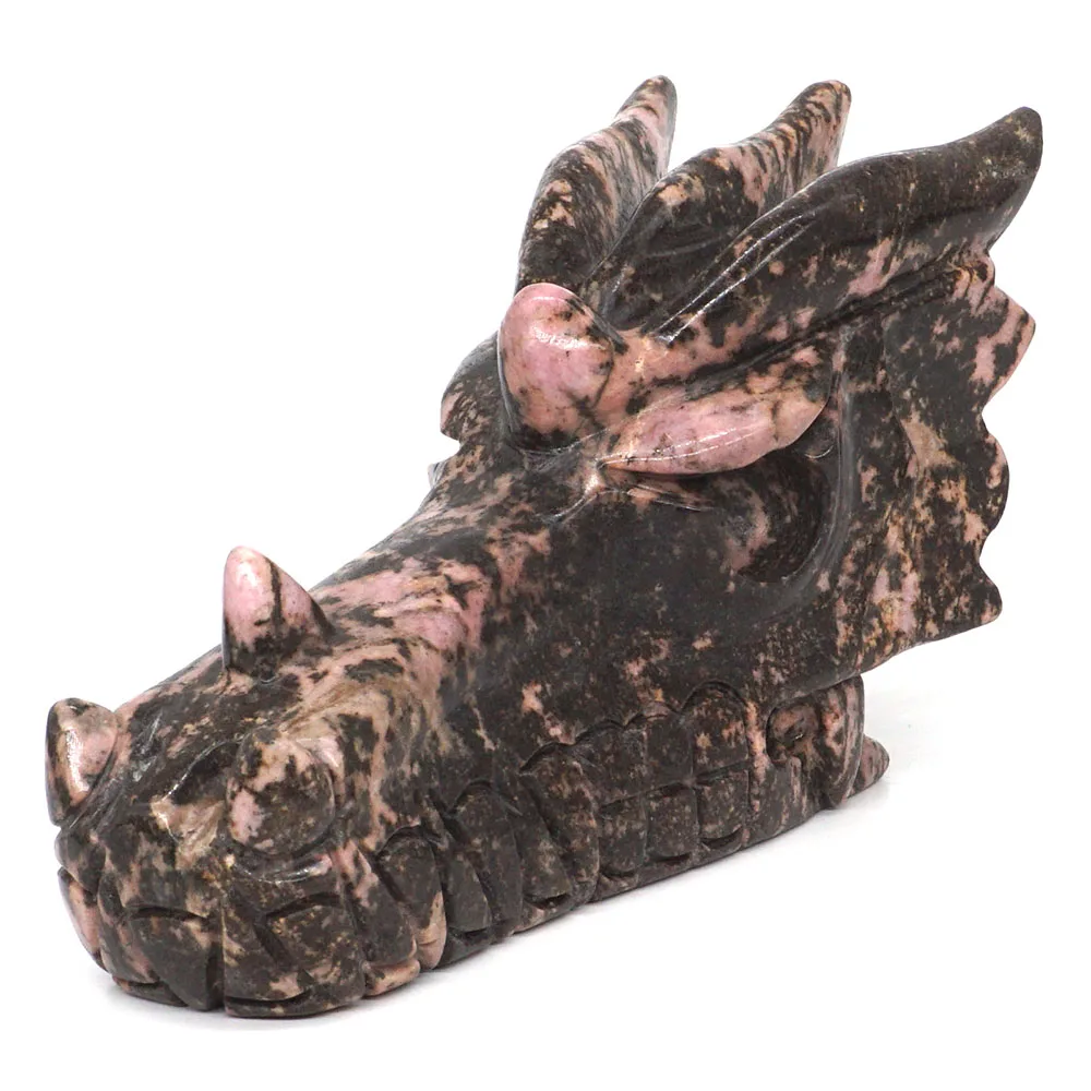 Dragon Head Statue Natural Stone Crystal ...