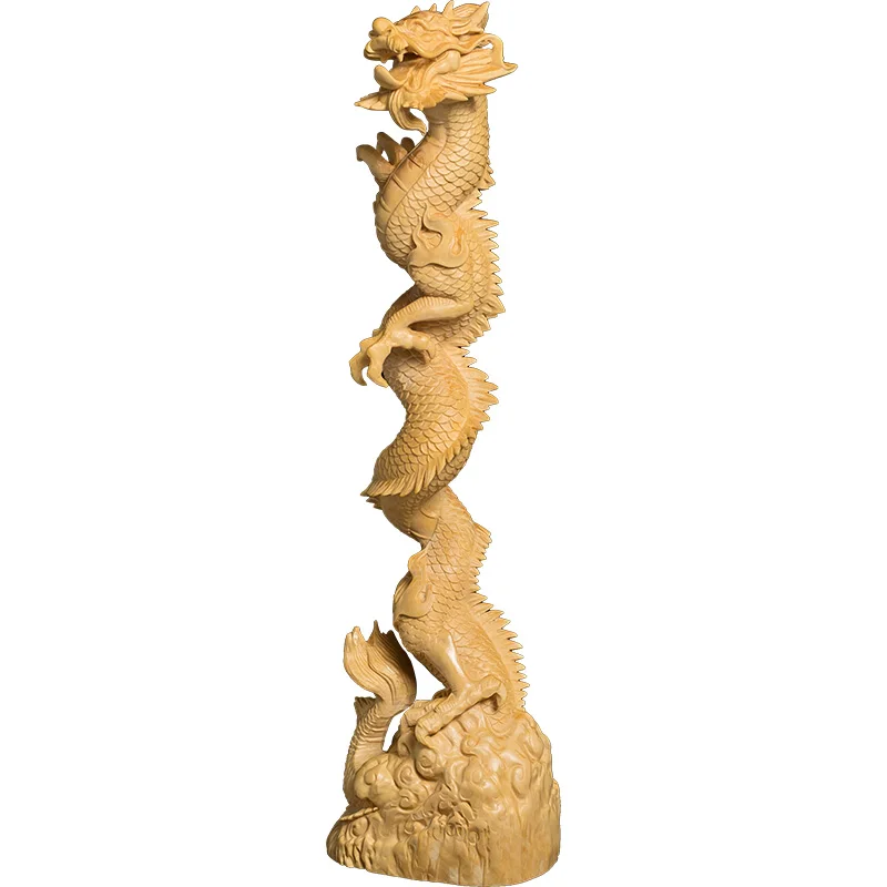 Boxwood Carving Real Wood Dragon Head ...