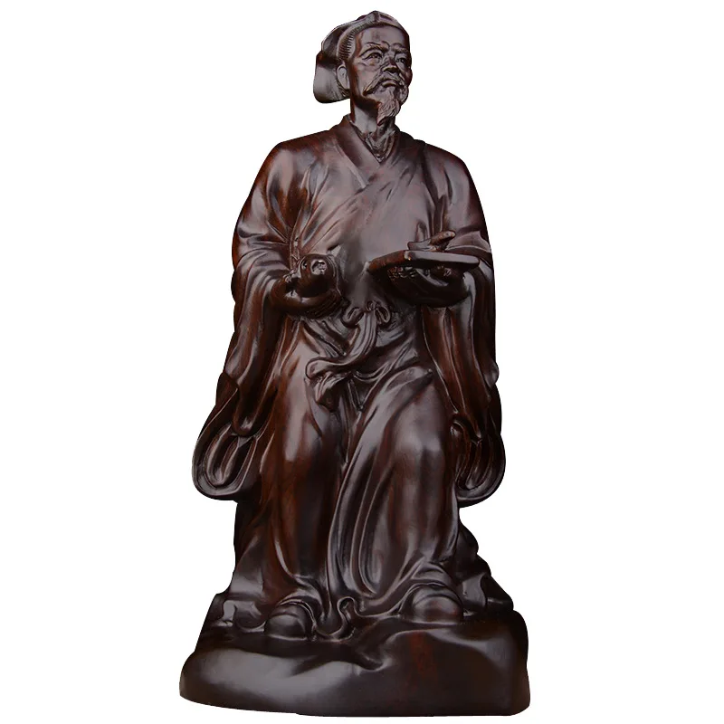 Ebony Wood Carving Luban Zushi Statue ...