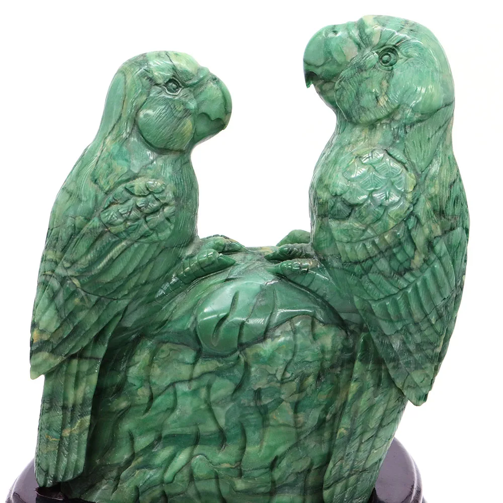 Parrot Statue Natural Stone African Green ...