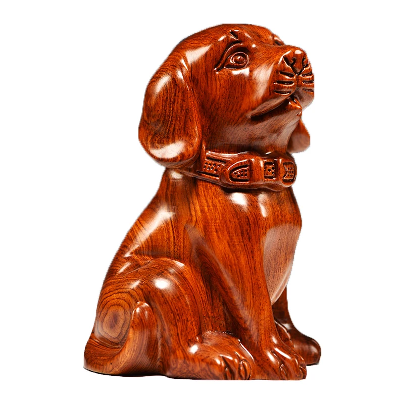 Pear Wood Carved Dog Ornaments, Twelve ...