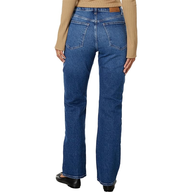 Women's High Waisted Wide Leg Jeans Pocket Straight Loose Fashionable Washed Denim Trousers